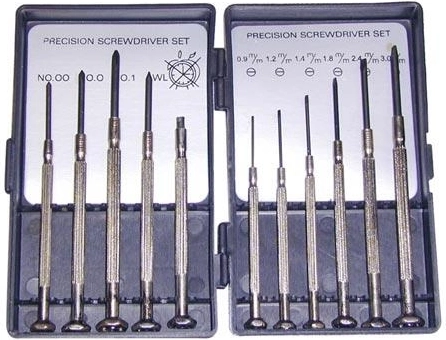 Horlogemakerschroevendraaierset 11-delig
