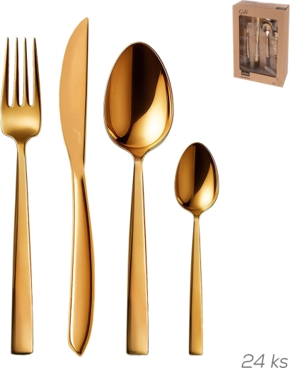 RVS bestekset Gold 24 stuks
