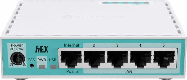 MikroTik hEX gigabit router zonder draadloze verbinding