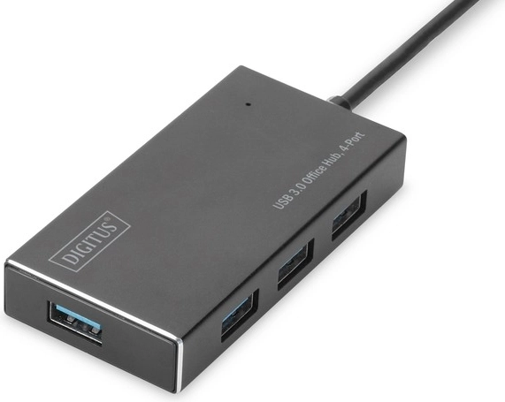 USB 3.0-hub met 4 poorten met voeding – aluminium