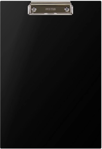 Klassieke schrijfpad A4 met metalen clip zwart