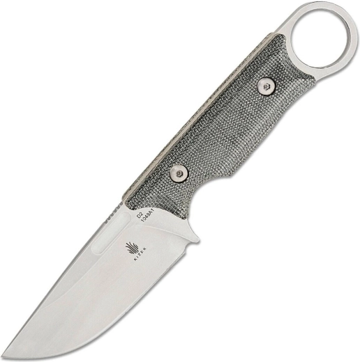Kizer Cabox outdoormes 8,5 cm, stonewash, grijze micarta, Kydex schede