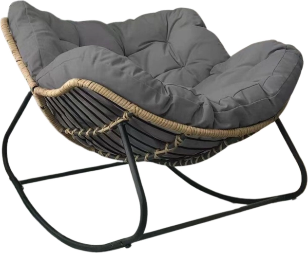 Moderne Scandinavische grijze schommelstoel Cocoon