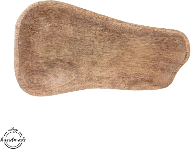Ovale serveerschaal van mangohout 41 × 23 cm