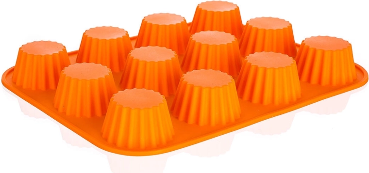 Siliconen muffinbakvorm 12 stuks oranje 32 × 24 cm