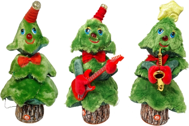 Dansende en pratende kerstboom met Engelse kerstliedjes