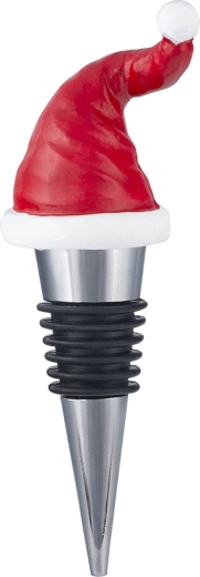 Wijnstop in de vorm van een kerstmuts van de Kerstman