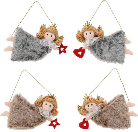 Kerst hangornament engeltje 14,5 × 8 cm