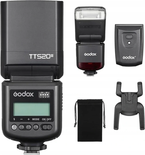 Godox TT520III flitser met radio-afstandsbediening