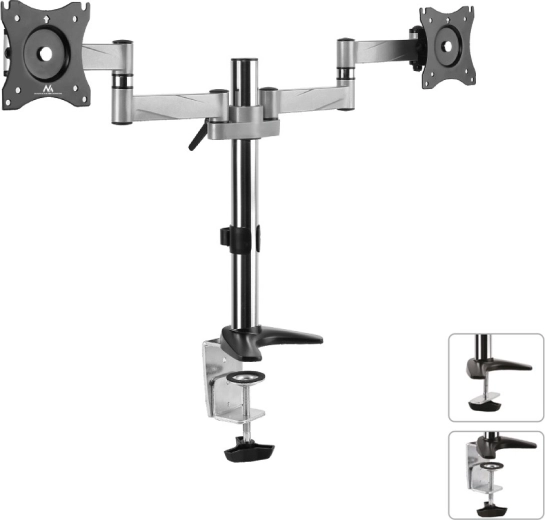 Standaard voor twee LCD-monitoren Maclean 13-27" 8 kg aluminium