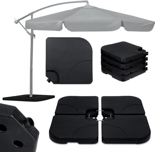Gewichtsplaten voor tuinparasol Plonos – te vullen met water of zand