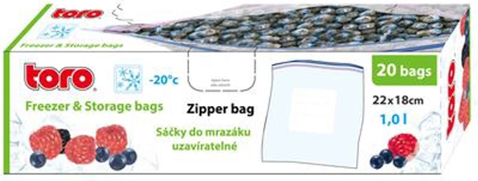 Hersluitbare vrieszakken TORO 1 l, 20 stuks