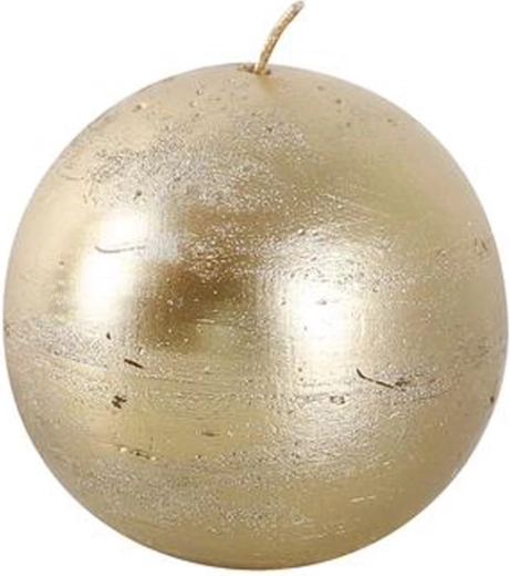 Rustieke ronde kaars 8 cm PROVENCE goud