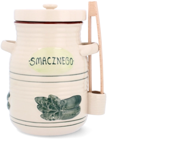 Keramische fermentatiepot 1,5 l met deksel en tang