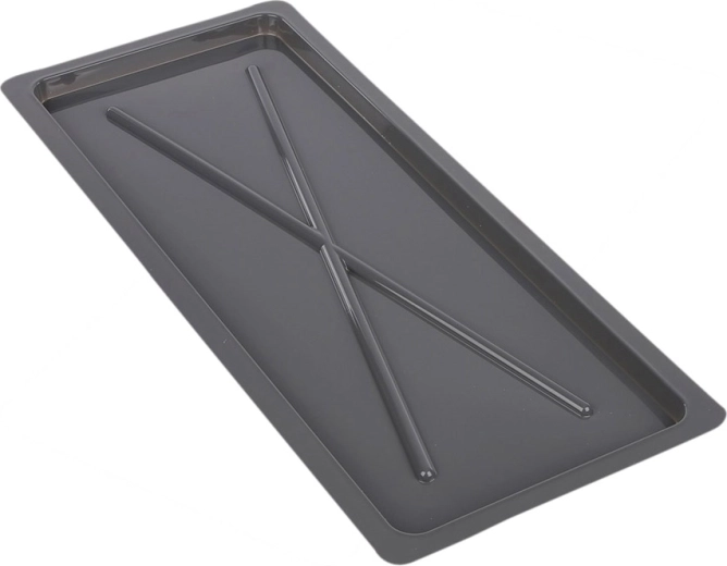 Metpol zilverkleurige lekbak 55 × 24 cm voor kastafdruiprek 60 cm