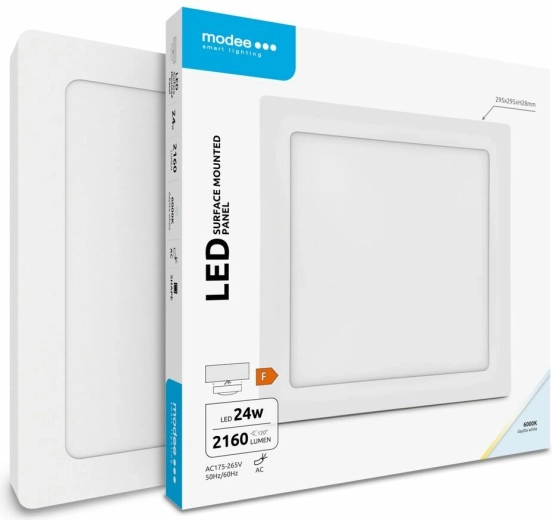 Modee LED vierkante plafondpaneel 24 W koud wit 2160 lm