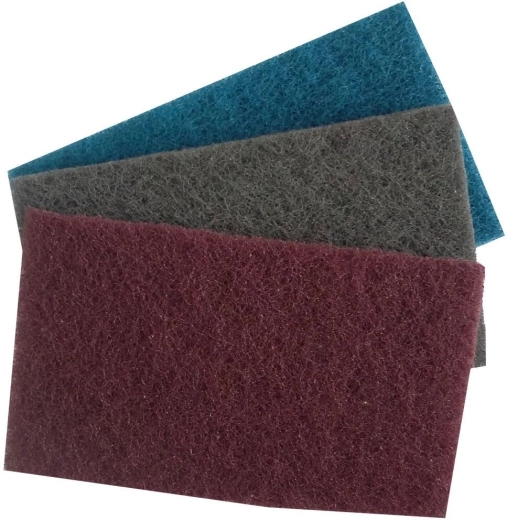 Kookplaatreiniger – schuurspons van non-woven 80 × 13,5 × 8 mm, set van 3 stuks