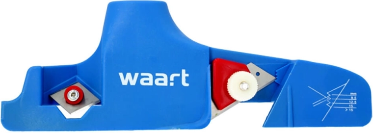 Kunststof schaaf voor gipsplaten met stalen messen