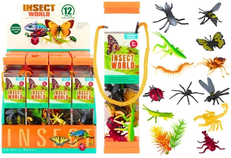 Set insectenfiguurtjes in een transparante koker