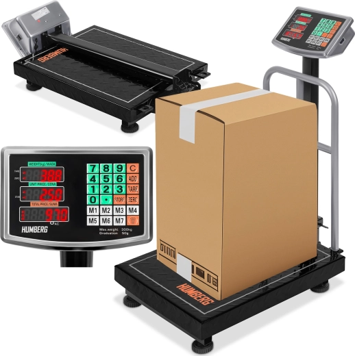 Industriële platformweegschaal 300 kg HUMBREG MH-192 met LED-display