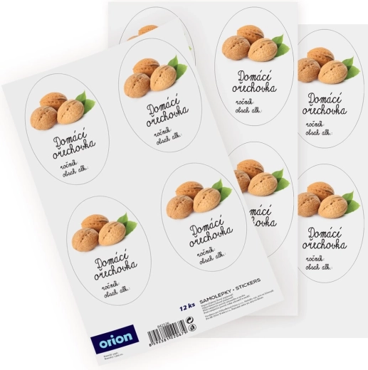 Flessenstickers voor huisgemaakte ořechovka (12 stuks) – CZ