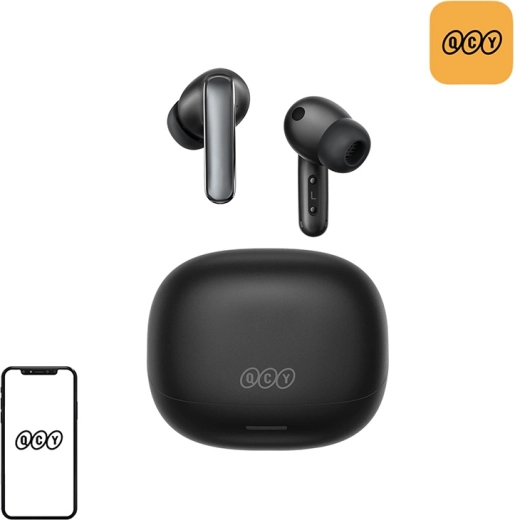 QCY MeloBuds N65 draadloze TWS-oordopjes met ANC (zwart)