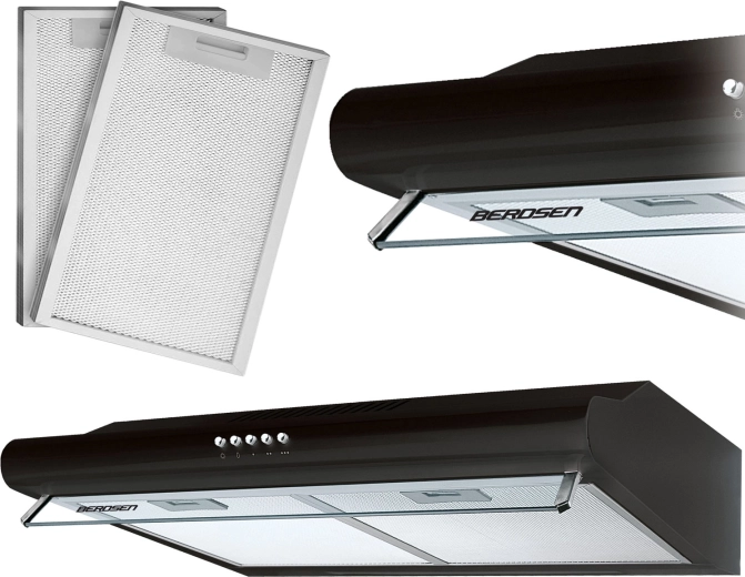 Onderbouw keukenafzuigkap 60 cm BERDSEN BE-10A zwart