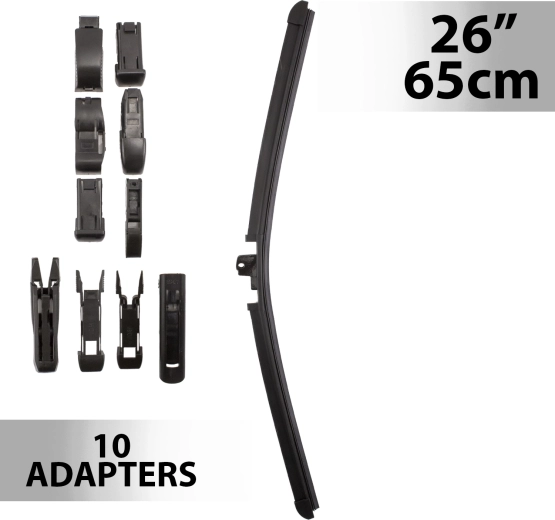 Carguard ruitenwisser 26"/65 cm met 10 adapters