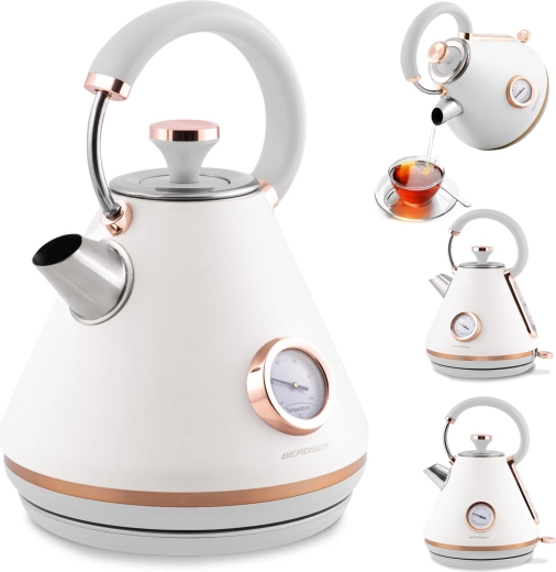 Elektrische waterkoker met thermometer 1,7 l BERDSEN wit