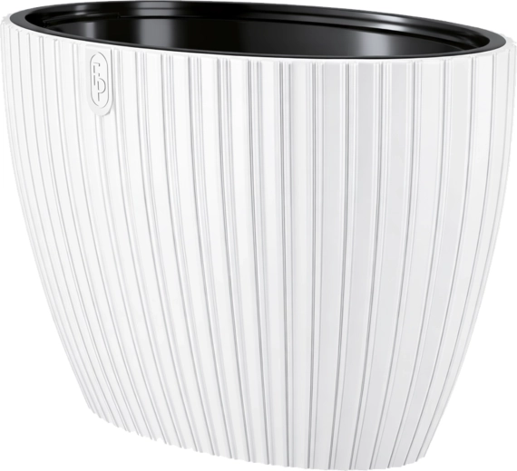 Bloempot Mika Ellips 40 cm wit