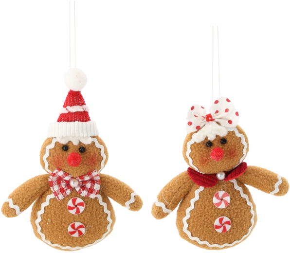 Kerst peperkoekfiguur jongen of meisje 12 × 4 × 17 cm