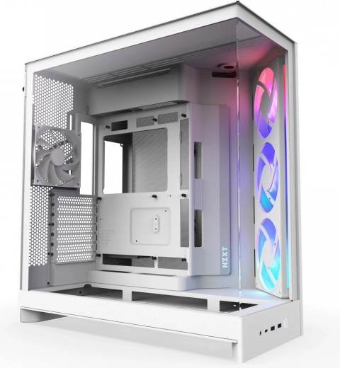 NZXT H9 Flow RGB Midi Tower-behuizing met venster, wit