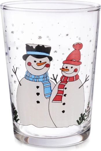 Glas met sneeuwpoppen 500 ml