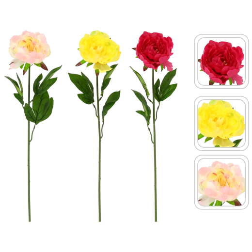 Kunsttak pioen 65 cm – mix kleuren