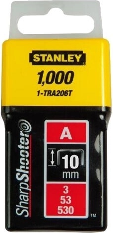 Nietjes 10 mm type A STANLEY, 1000 stuks