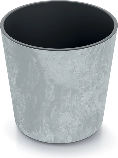 Bloempot URBI ROUND EFFECT met inzet 30 cm – beton