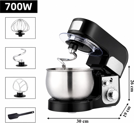 Planetaire keukenrobot met kom 3 l 3-in-1 700 W - 1 stuk