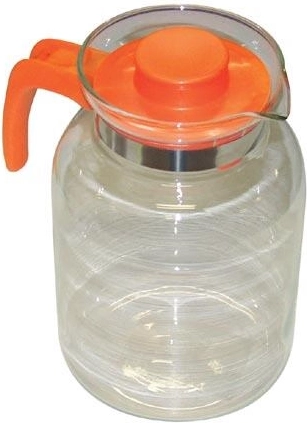 Glazen theekan JULIE 2 l met kunststof deksel en handvat