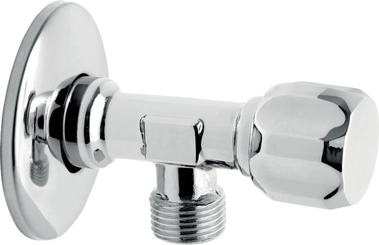 Hoekspindelkraan met afdekrozet 1/2" x 3/8"