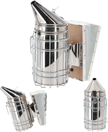 RVS imkerrookapparaat 28 cm met sterke balg