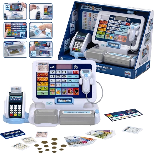 Kassa voor kinderen met terminal en scanner KLEIN