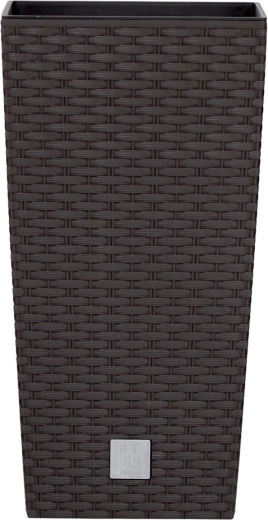 Bloempot Rato Square met inzet 26,5 cm umbra