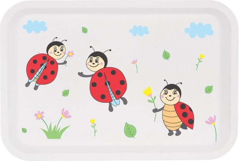 Kinder kunststof dienblad Toya Lieveheersbeestje 30,5 × 21 cm