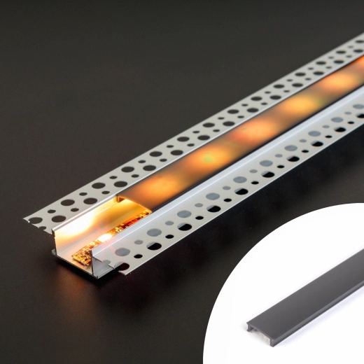 Zwarte afdekking voor aluminium LED-profiel 1000 mm