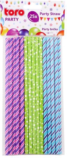 Papieren rietjes 20 cm Toro, 25 stuks