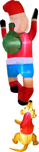 Opblaasbare Kerstman met rendier 1,8 m met LED-verlichting