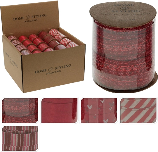 Rood-wit decoratielint 5 m × 1 cm