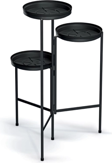 Meerniveaustandaard voor planten, zwart, 50 cm