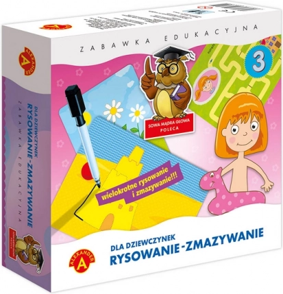 Educatief spel Alexander - Wijze uil - Voor meisjes - Wissen en schrijven 3