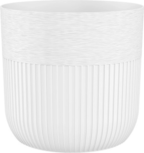 Witte bloempot Luca Petit 19 cm